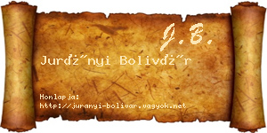 Jurányi Bolivár névjegykártya